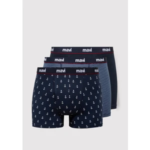 3lü Baskılı Lacivert Boxer 0912348-30717
