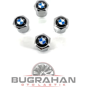 Bmw Logolu Çelik Sibop Kapağı 4 Adet
