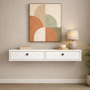 %100 Mdf Duvara Monte Dresuar 2 Bölmeli 100 Cm-Beyaz