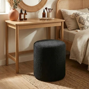 Lines Puf, Teddy Kumaş Siyah