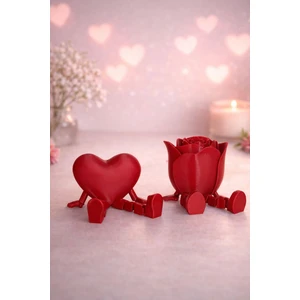 Kalp ve Lale Şeklinde Biblo 2 Adet