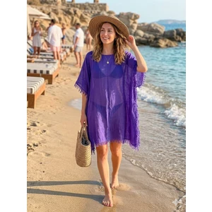 Trend Nexus Yaz Modası Oversize Bordo Pareo