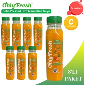 Only Fresh %100 Cold-Pressed Mandalina Suyu 250ML x 8 Adet