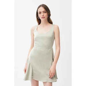 Kolsuz Godeli Mini Elbise Mint 12446158000