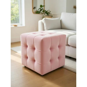 Kardelen Kare Açık Pembe Puf