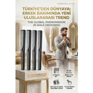 Sakal Bıyık Saç Tarağı 4'lü Set Jess Design 718689