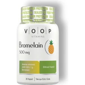 Bromelain Ananas Eki - 500 Mg | 30 Bitkisel - Vegan Kapsül