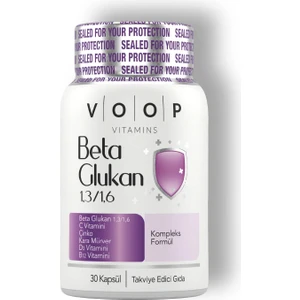 Beta Glukan Kara Mürver, C Vitamini, Çinko Bitkisel Vegan 30 Kapsül