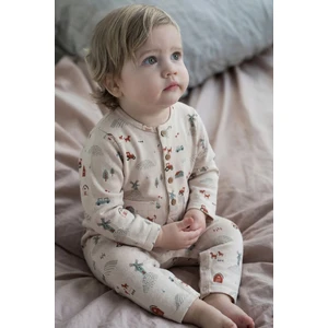 Baskılı Tulum 0-3 Yaş Bej