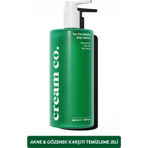 Cream Co. Akne & Siyah Nokta Karşıtı Yüz Temizleme Jeli | Niacinamide Çay Ağacı Yağı | 400 ML