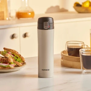 Pluton Çelik Sızdırmaz Termos 450 ml Krem