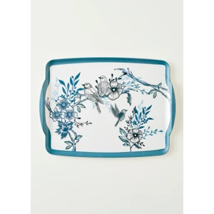 Bella Maison Bleu Blanc Melamin Tepsi Mavi (42X31 Cm)