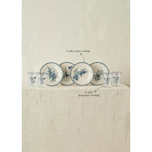 Bella Maison Bleu Blanc 8 Parça Sunum Seti Mavi