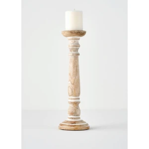 Bella Maison Dora Mango Ağacı Şamdan Naturel (12x12x38 cm)