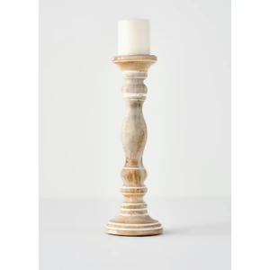 Bella Maison Carli Mango Ağacı Şamdan Naturel (12x12x38 cm)