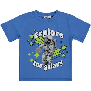 Civil Boys Explore Astronot Basklı 2-5 Yaş Tişört - Mavi