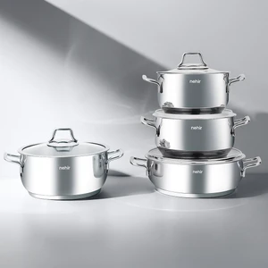 Alven 8 Parça Derin Paslanmaz Çelik Tencere Seti