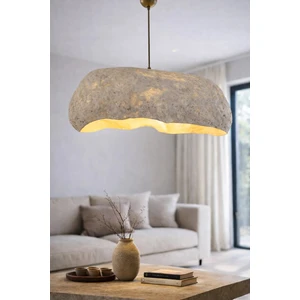 Handmade Wabi Sabi Karbon Beton Avize- Stoneveil