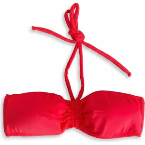 Kırmızı Straplez Dar Kalıp Bikini Üstü