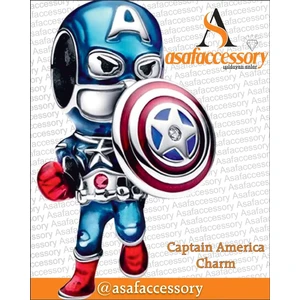 Asaf Accessory Kaptan America Charm / Gümüş Kaplama