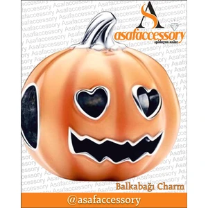 Balkabağı Charm / Gümüş Kaplama