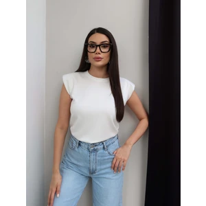 Esra Helvacı Sıfır Kol Vatkalı Basic Tshirt