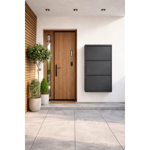 Effe Yapı Dekor Antrasit 3 Kapaklı Metal Ayakkabılık