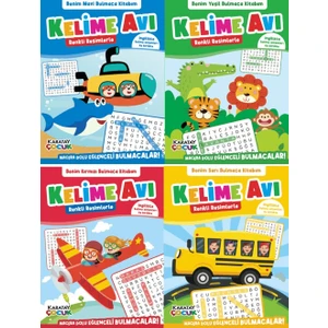 Kelime Avı - Bulmaca Kitabım - 4’lü Seri