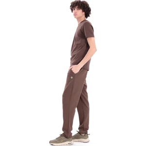 Piero Perla Premium Double-Face İnterlok Slim Fit Taba Eşofman Altı