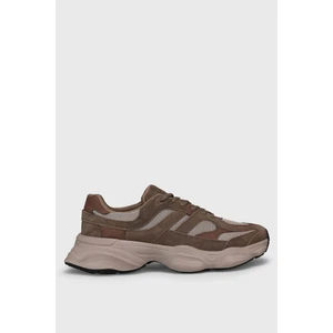 Mark Erkek Deri Sneaker Ayakkabı Kum