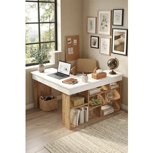 Robin Home Boston Kitaplık Raflı Çalışma Masası