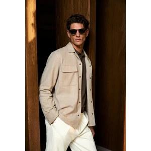 Andre Erkek Örme Ceket Ekru