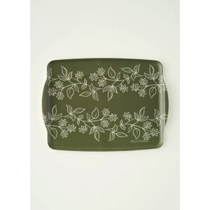 Leaf Melamin Tepsi Yeşil (42X31 Cm)