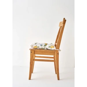 Lemoncello Yellow Baskılı Sandalye Minderi Sarı (40X40 Cm)
