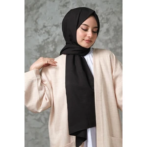 Siyah Cazz Pamuk Şal - Siyah