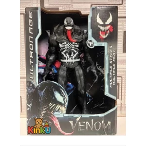 Siyah Venom Figürü 20 cm - Kaliteli Venom Figürü Pil Hediyeli
