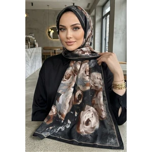 İmaj Butik Siyah Desenli Soft Şal