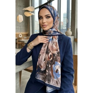 İmaj Butik Lacivert Desenli Soft Şal