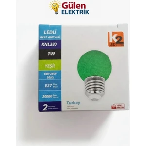 E27 Gece Ampulu Yeşil 3 ADET