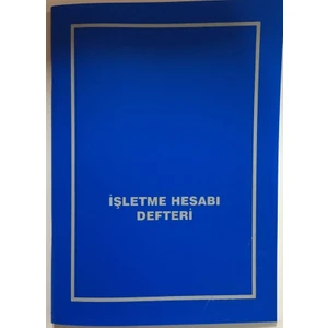 İşletme Hesabı Defteri 48 Yaprak Plastik Kapak