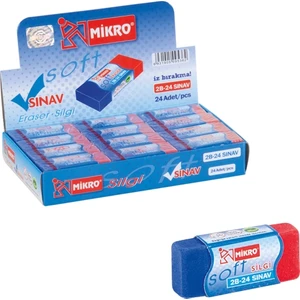 Mikro Sınav Silgisi 2B-24 24 Lü (1 Paket 24 Adet)