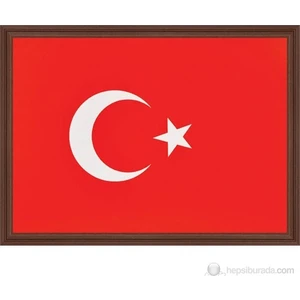 407 35X50 Türk Bayrağı (Mdf Çerçeve)