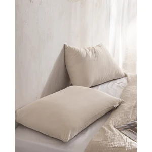 Madame Coco Belle Bambu Pamuklu 2'li Yastık Kılıfı - Taş