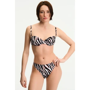 Macey Balen Zebra Desenli Bikini Üstü
