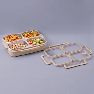 Bento Lunch Box 4 Bölmeli Beige