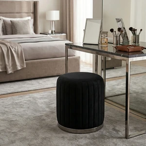 Long Line Puf, Siyah Silver
