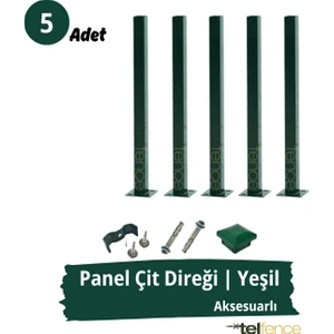 Panel Çit Direği , Montaj Aksesuarları Dahil - 5 Adet