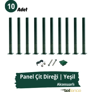 Panel Çit Direği , Montaj Aksesuarları Dahil - 10 Adet