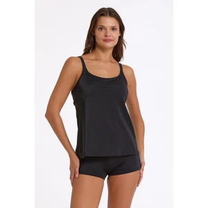 Düz Renk Tankini Takım Siyah 0063-3001