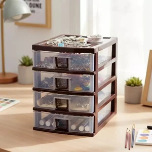 Pileli Store Mini 4 Çekmeceli Komidin Organizer